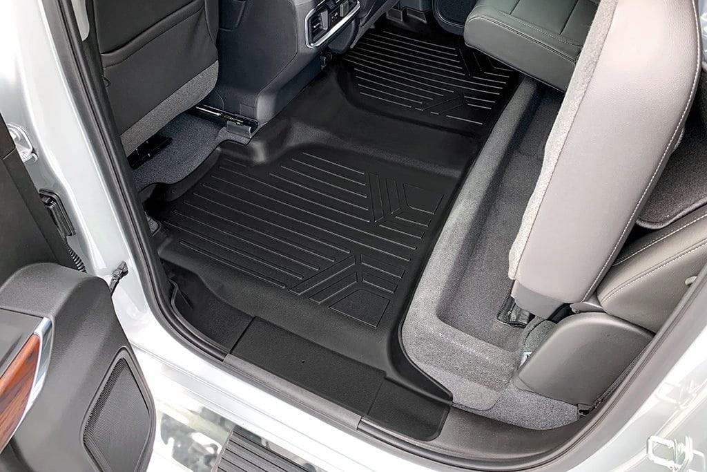SMARTLINER Floor Liners for 2020-2026 Chevy Silverado 2500 HD | 3500 HD (Crew Cab|Vinyl|(1st Row Bench)|(No OTH)|[2nd Row Storage]