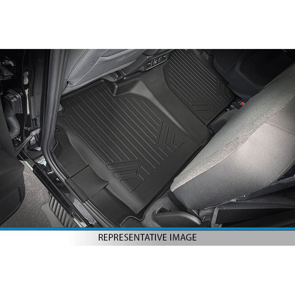 Tapetes SMARTLINER a medida para Ford F-150 SuperCab 2015-2025 con asiento corrido en la primera fila, cobertura total y piso de vinilo.