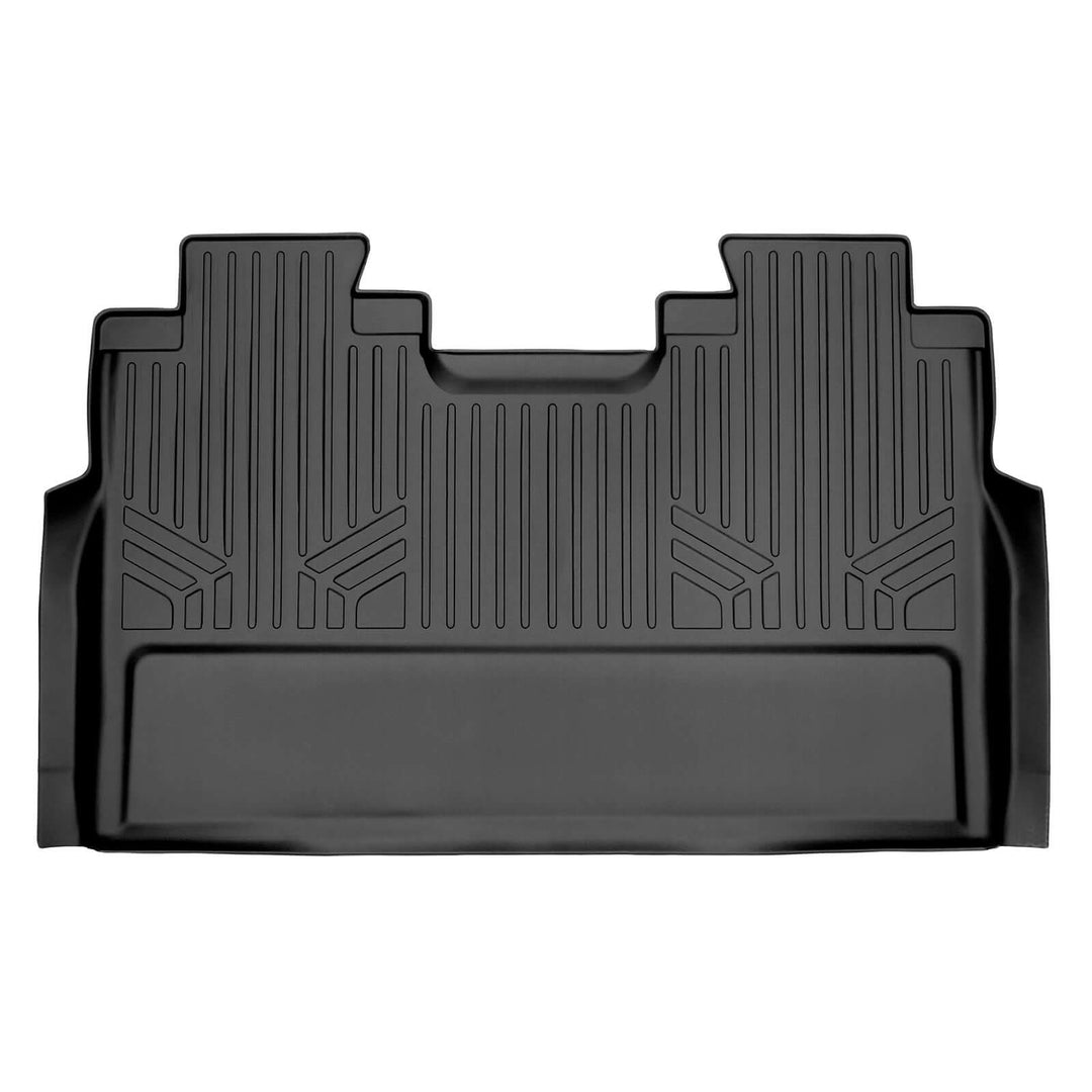 Tapetes SMARTLINER a medida para Ford Super Duty Crew 2017-2025 con piso de vinilo y asiento corrido en la segunda fila.