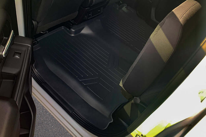 SmartCoverage™ Floor Liners For 2019-2026 Chevy Silverado 1500 Crew Cab (1st Row Bench) (OTH) | Carpet [No 2nd Row Storage]