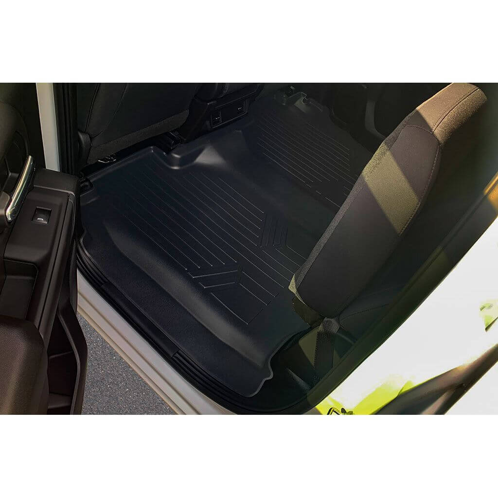 SmartCoverage™ Floor Liners For 2019-2026 Chevy Silverado 1500 Crew Cab (1st Row Bench) (No OTH) | Vinyl | [No 2nd Row Storage]