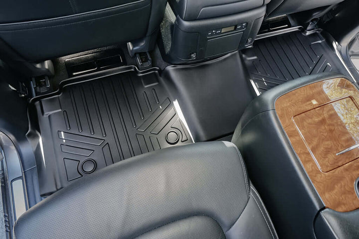 SMARTLINER Custom Fit Floor Liners For 2019-2024 Infiniti QX80 and 2019-2024 Nissan Armada No Bucket Seats & Center Console Only