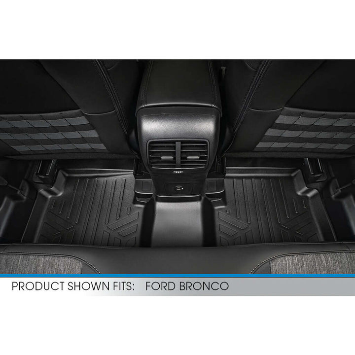 SMARTLINER Floor Liners for 2021-2026 Ford Bronco Sport W/O Rear Bump (Rubber Flooring)
