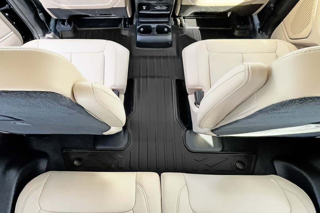 SMARTLINER Floor Liners for 2021-2026 Jeep Grand Cherokee L (2nd Row Bucket) with in between Coverage (No subwoofer)