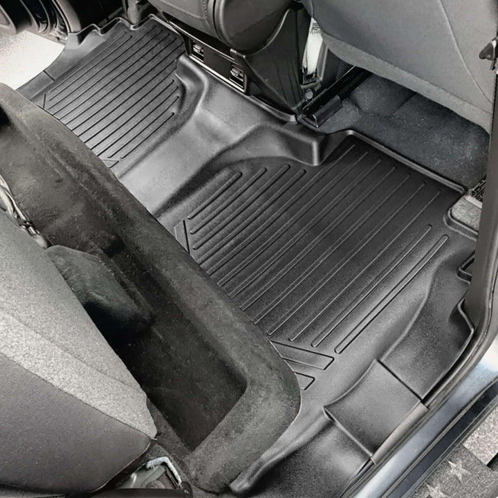 SMARTLINER Floor Liners for 2020-2025 Chevy Silverado 2500 HD | 3500 HD (Double Cab|Carpet|(1st Row Bench)|(No OTH)|[2nd Row Storage]