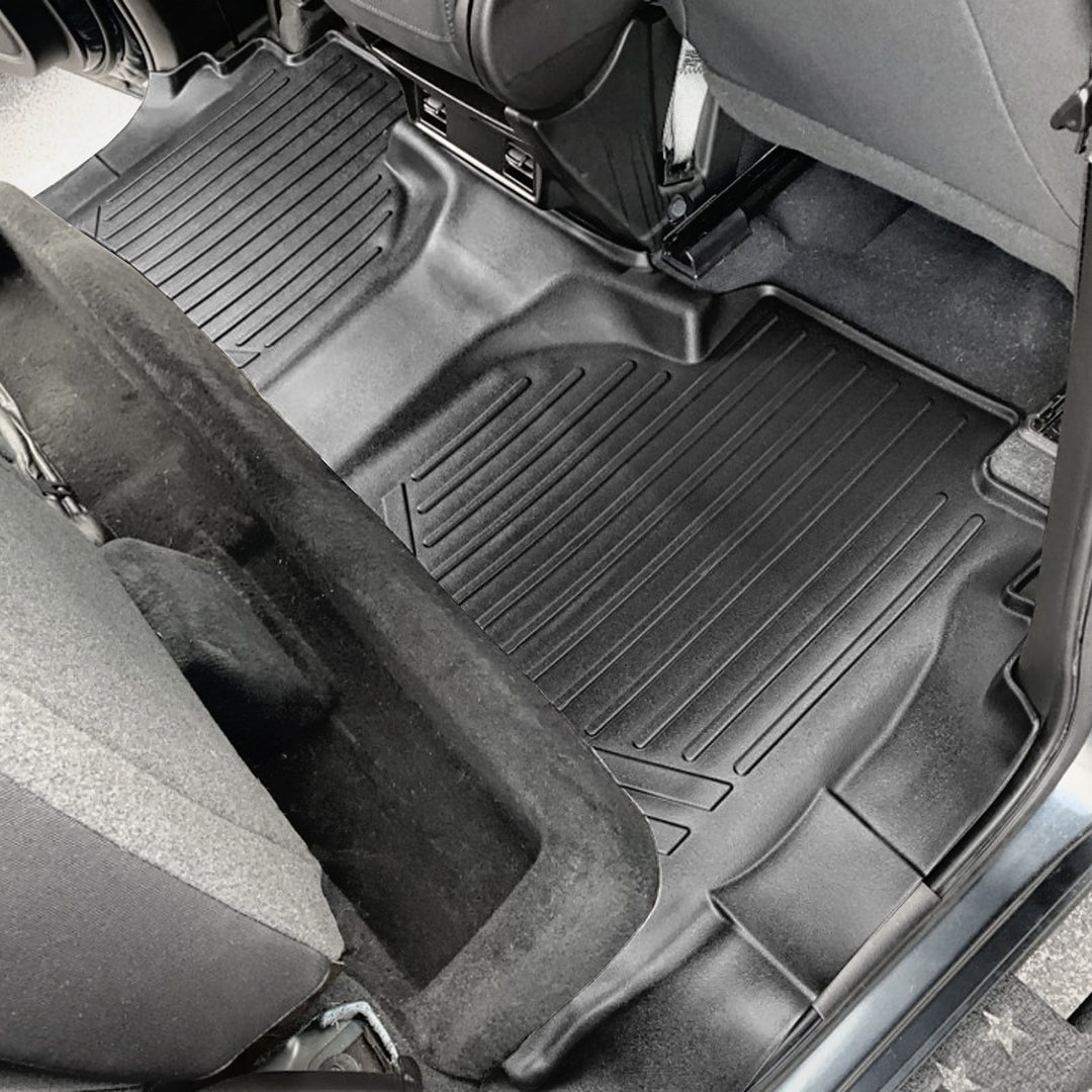 SMARTLINER Custom Fit Floor Liners For 2019-2026 GMC Sierra 1500 Double Cab with Carpet Flooring and 1st Row Bench Seat and OTH Coverage (with 2nd Row Under Seat Storage)