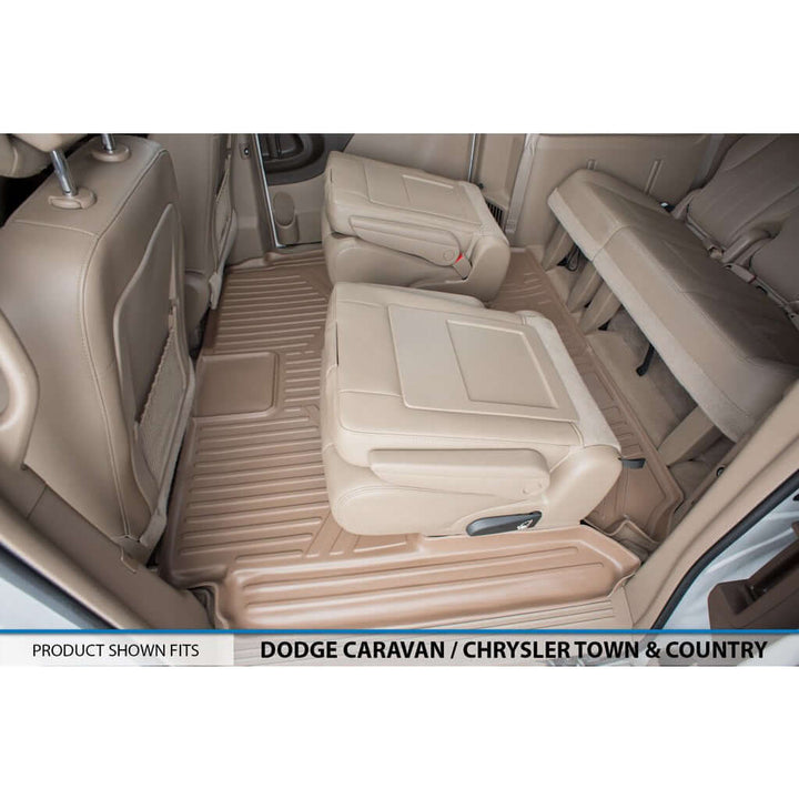 Smart Trim™ Floor Liners For 2013-2020 Dodge Grand Caravan (2nd Row Bucket) (1st Row Console)