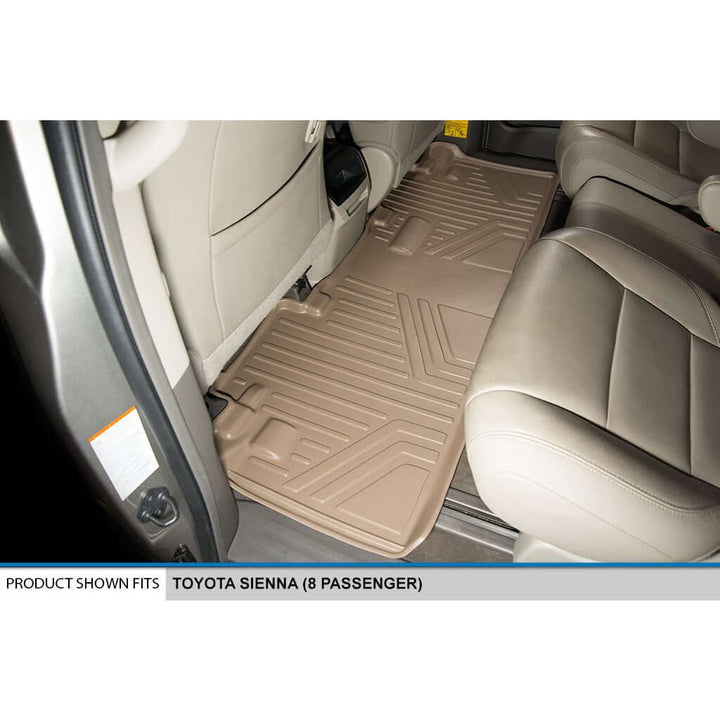 SMARTLINER Custom Fit Floor Liners For 2011-2012 Toyota Sienna (8 Passenger Model)
