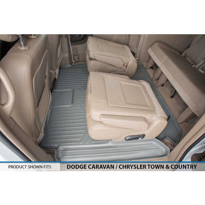 Smart Trim™ Floor Liners For 2013-2020 Dodge Grand Caravan (2nd Row Bucket) (1st Row Console)