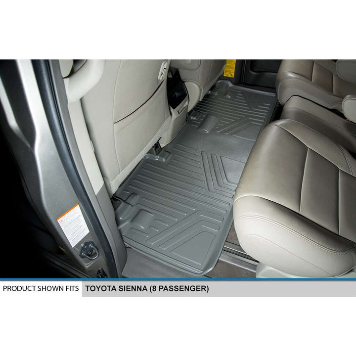 SMARTLINER Custom Fit Floor Liners For 2011-2012 Toyota Sienna (8 Passenger Model)