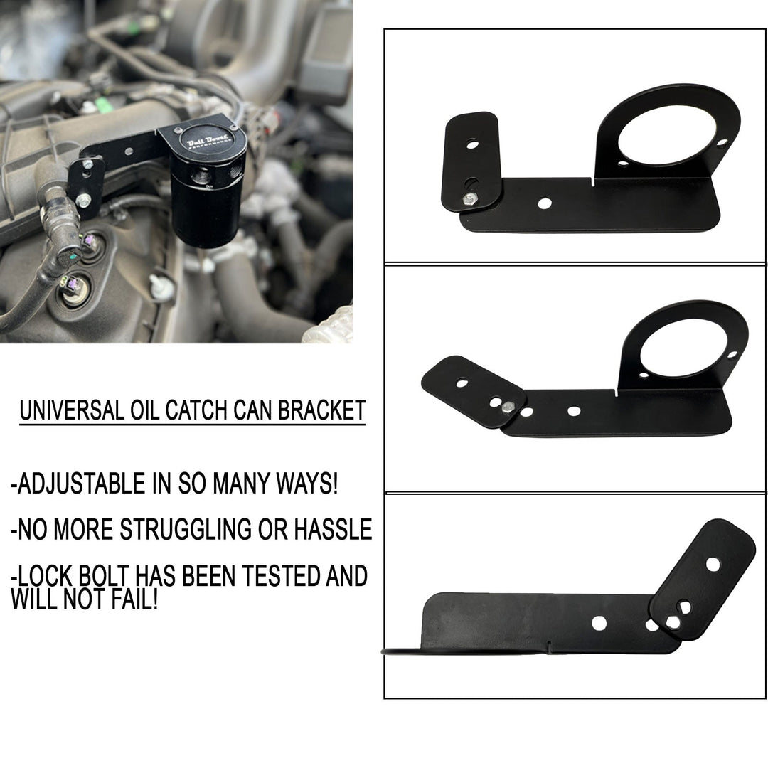 Adjustable Universal 2 & 3 Port Oil Catch Can Aluminum Bracket Engine Mounting