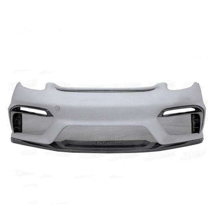 GT4 Style Half Carbon Fiber Front Bumper for Porsche Cayman 981 13-15