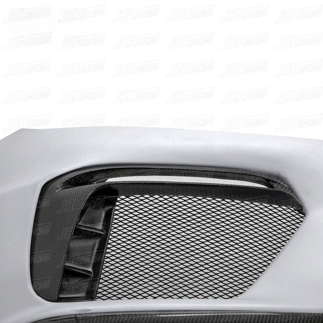 GT4 Style Half Carbon Fiber Front Bumper for Porsche Cayman 981 13-15