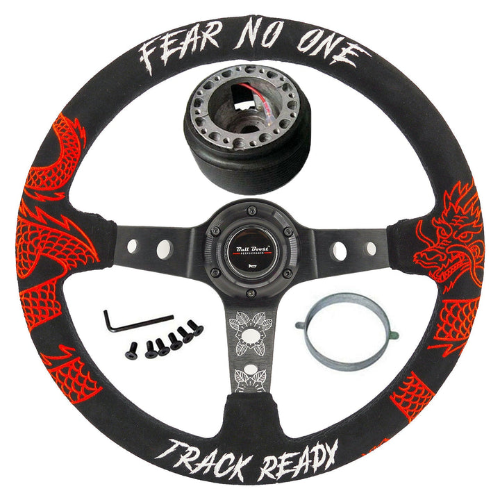 Track Ready Steering Wheel + Hub Adapter Kit For 96-06 Civic Prelude, S2000, Accord, RSX