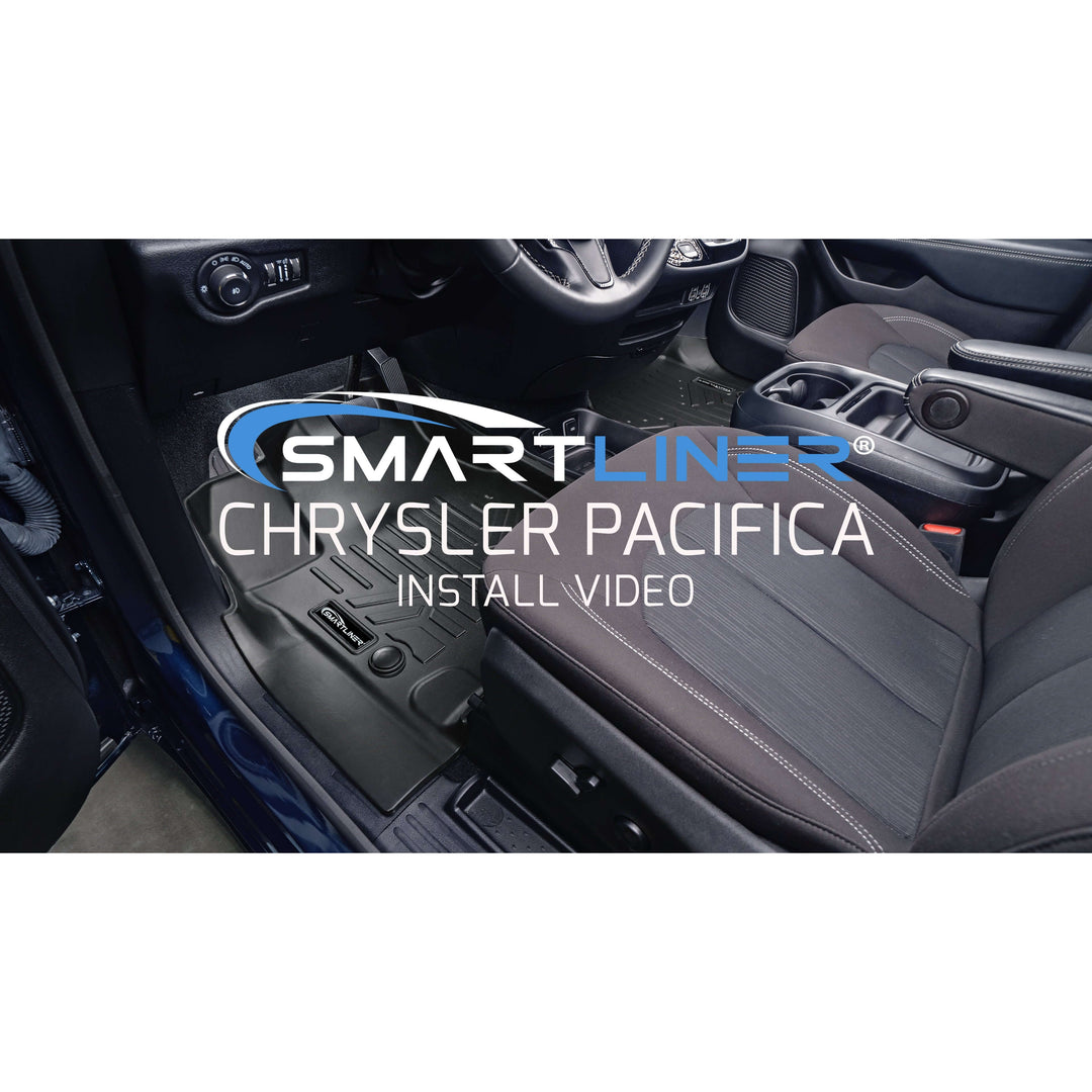 SMARTLINER Custom Fit Floor Liners For 2017-2020 Chrysler Pacifica with 2nd Row Bench Seats (8 Passenger Model)