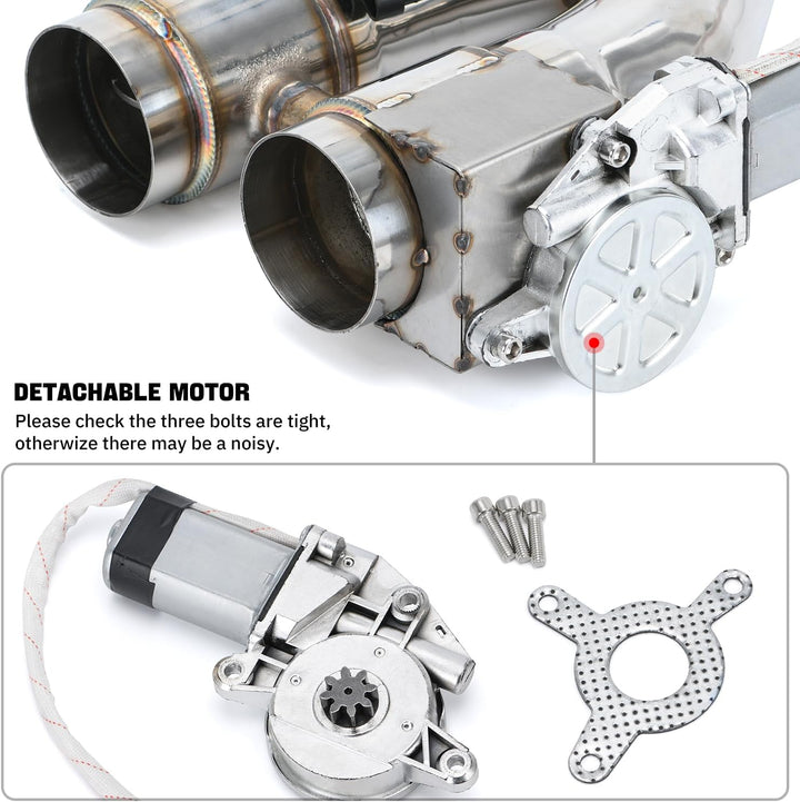 Universal 3 Inch Stainless Steel Exhaust Valve Pipe Kit