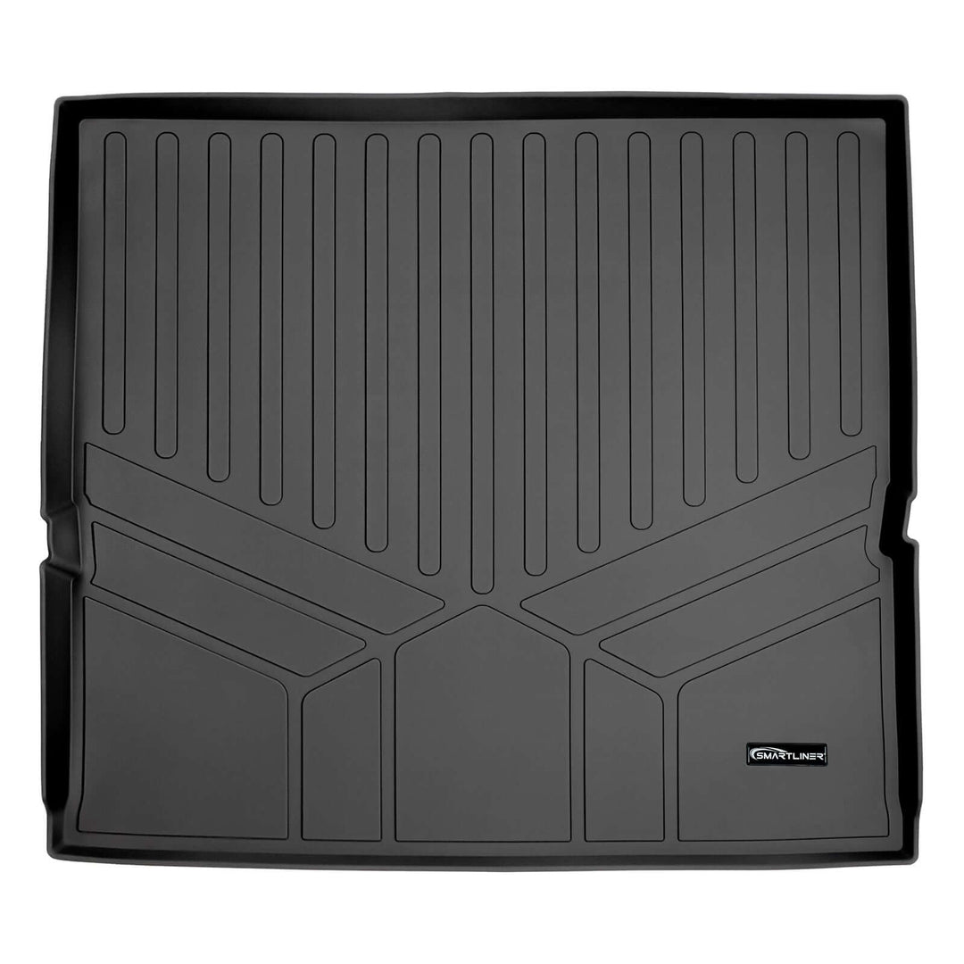 SMARTLINER Floor Mats 3 Rows and Cargo Liner Behind 2nd Row Set Black 2015 - 2020 Tahoe / Yukon (2nd Row Bench)s