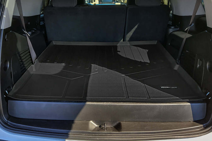 SMARTLINER Floor Mats 3 Rows and Cargo Liner Behind 2nd Row Set Black 2015 - 2020 Tahoe / Yukon (2nd Row Bench)s