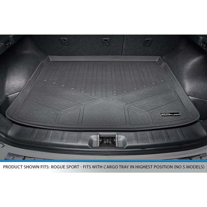 SMARTLINER Floor Liners for 2017-2024 Nissan Rogue Sport - Factory Cargo Tray in Highest Position (No S Models)