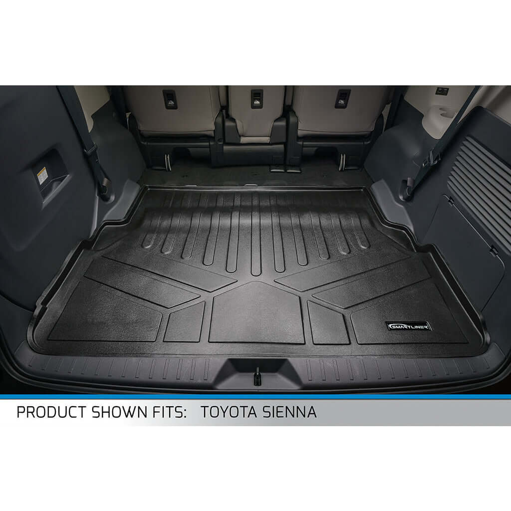 SMARTLINER Custom Fit Floor Liners For 2021-2026 Toyota Sienna with 2nd Row Bench Seat no Spare Tire