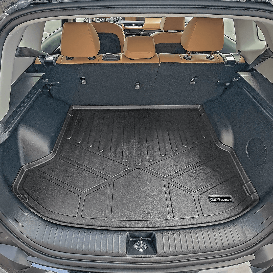 SMARTLINER All Weather Protection Custom Fit Black Cargo Liner Compatible With 2024 - 2026 Kia Seltos with Cargo Area in Upper Position with Subwoofer