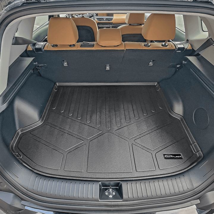 SMARTLINER All Weather Protection Custom Fit Black Cargo Liner Compatible With 2024 - 2026 Kia Seltos with Cargo Area in Upper Position with Subwoofer