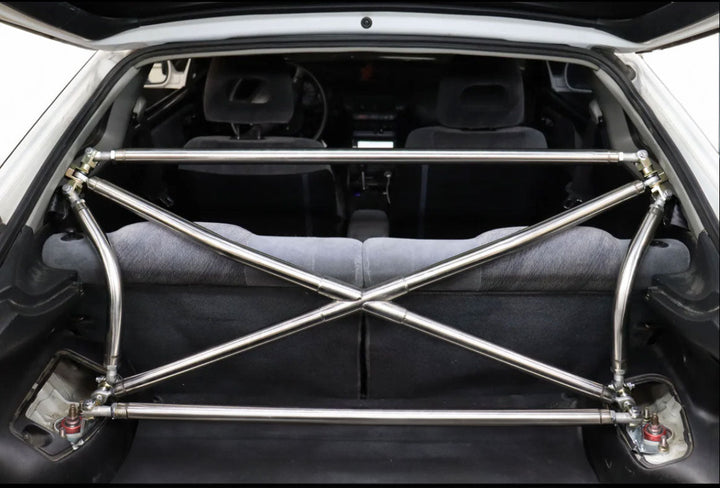 Polished Tubular Multipoint Crossbar X-Bar For Honda Civic EK9 EK4 EK3 1996-2000