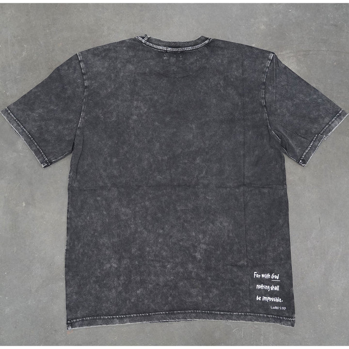 Vintage Acid Wash 250GSM Mad Engine Mitsubishi Evo Heavy Cotton Pre Shrunk T Shirt