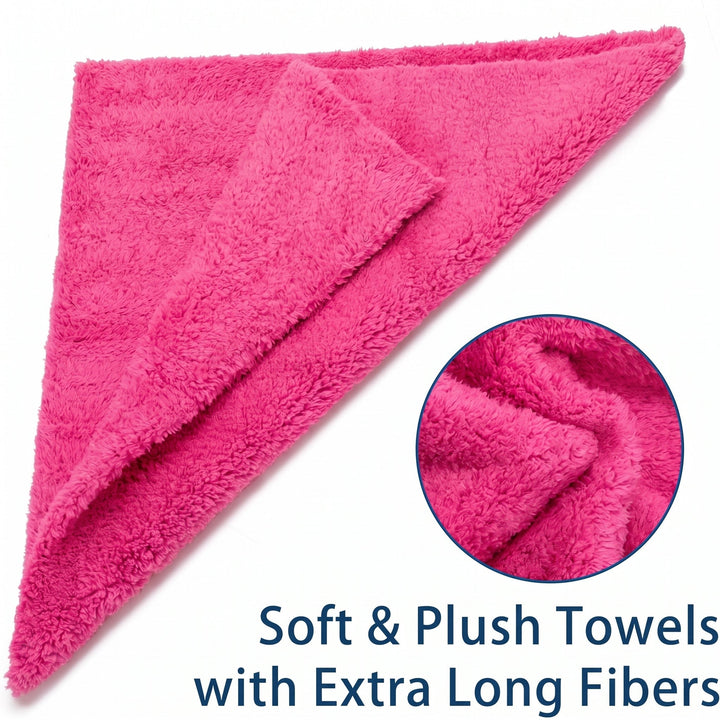 Paquete de 3 paños de microfibra sin bordes WASH&amp;WHIPS con tecnología Ultrasónica para bordes.
