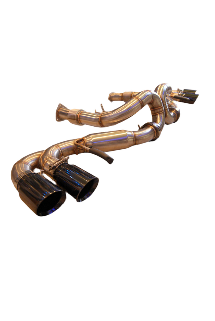 SPDZ1 Catback Exhaust For Chevrolet Corvette C8 2020+ Black Tips 6.2L V8 3" Race Series