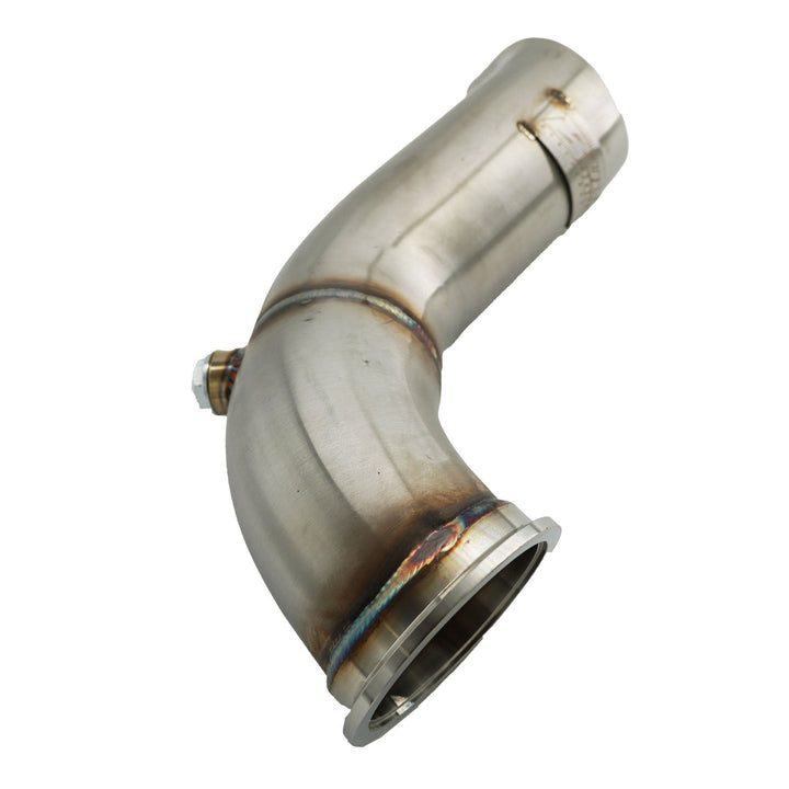 H Series Tear Drop Hood Exit Up Pipe Dump Tube For Top Mount Turbo Manifold Outlet