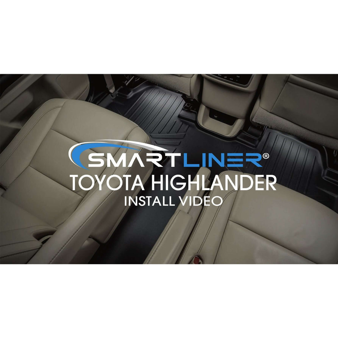 SMARTLINER Custom Fit Floor Liners For 2014-2019 Toyota Highlander with 2nd Row Bench Seat