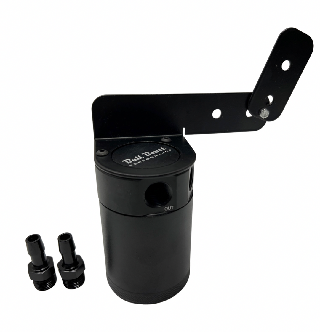 Universal Performance Oil Catch Can 2 Port -10AN + Adjustable Mounting Bracket Kit Turbo V2