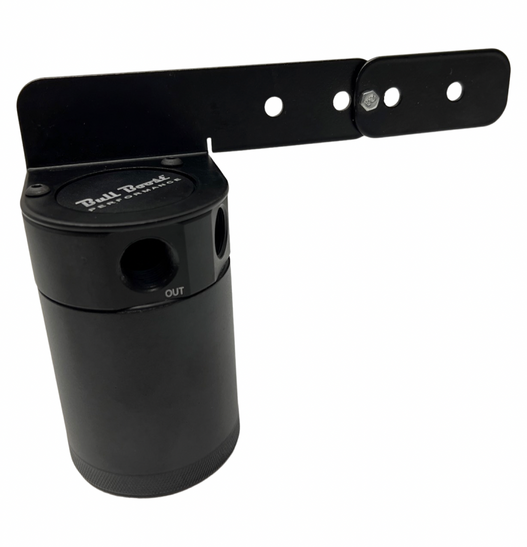 Universal Performance Oil Catch Can 2 Port -8AN + Adjustable Mounting Bracket Kit Turbo V2