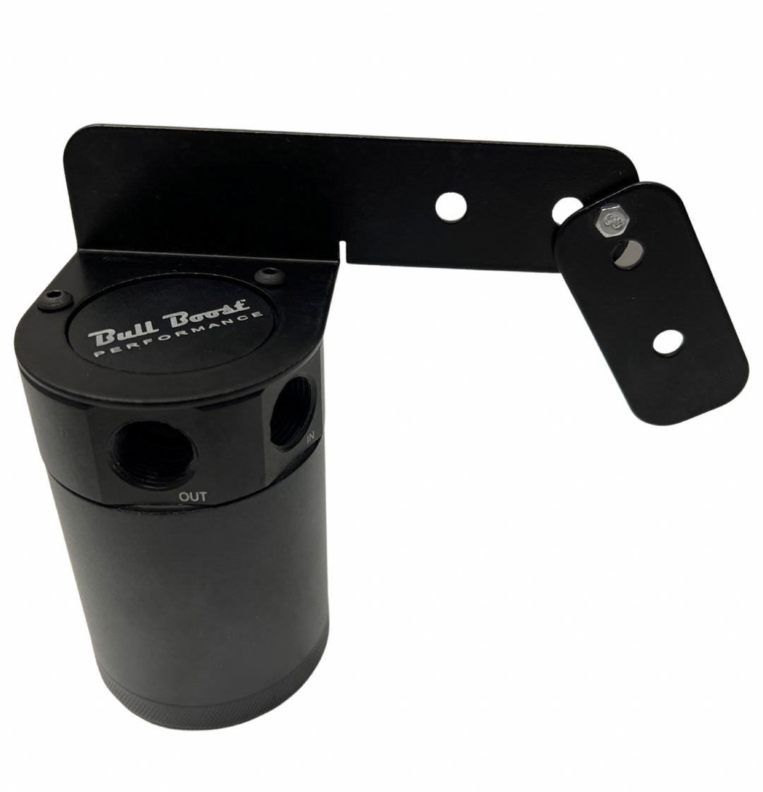 Adjustable Billet Baffled Oil Catch Can Reservoir Tank Racing 2-Port V2 Bracket