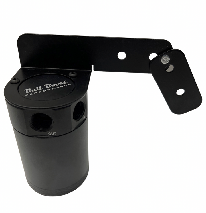 Adjustable Billet Baffled Oil Catch Can Reservoir Tank Racing 2-Port V2 Bracket