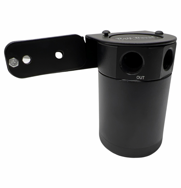 Adjustable Billet Baffled Oil Catch Can Reservoir Tank Racing 2-Port V2 Bracket