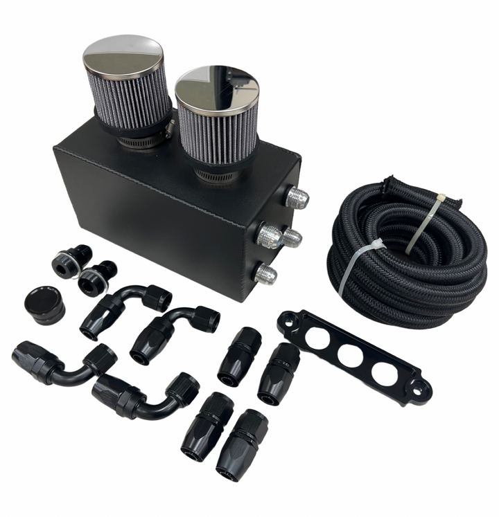 Pro Series Oil Catch Can For Prelude Del Sol Accord s2000 4 Port -10AN With Hose