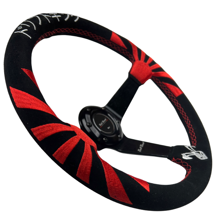 Rising Sun 350mm Steering Wheel + Short Hub Adapter Kit For Mustang Focus Fiesta Mazda