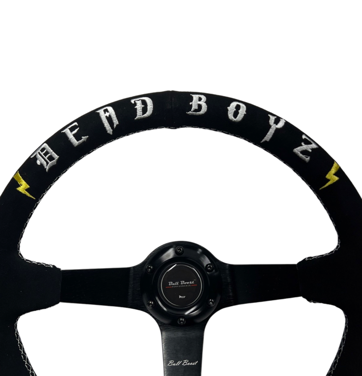 Deadboyz Suede Steering Wheel + Hub Adapter Kit For Toyota Corolla, Hilux Pickup