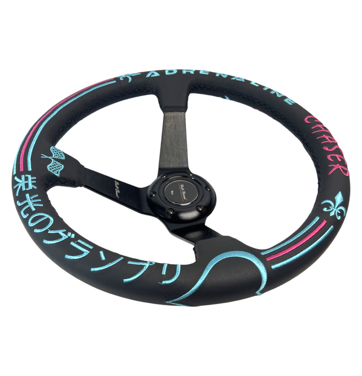 Leather 350mm Steering Wheel + Short Hub Adapter Kit For Ford F150 F350 F450
