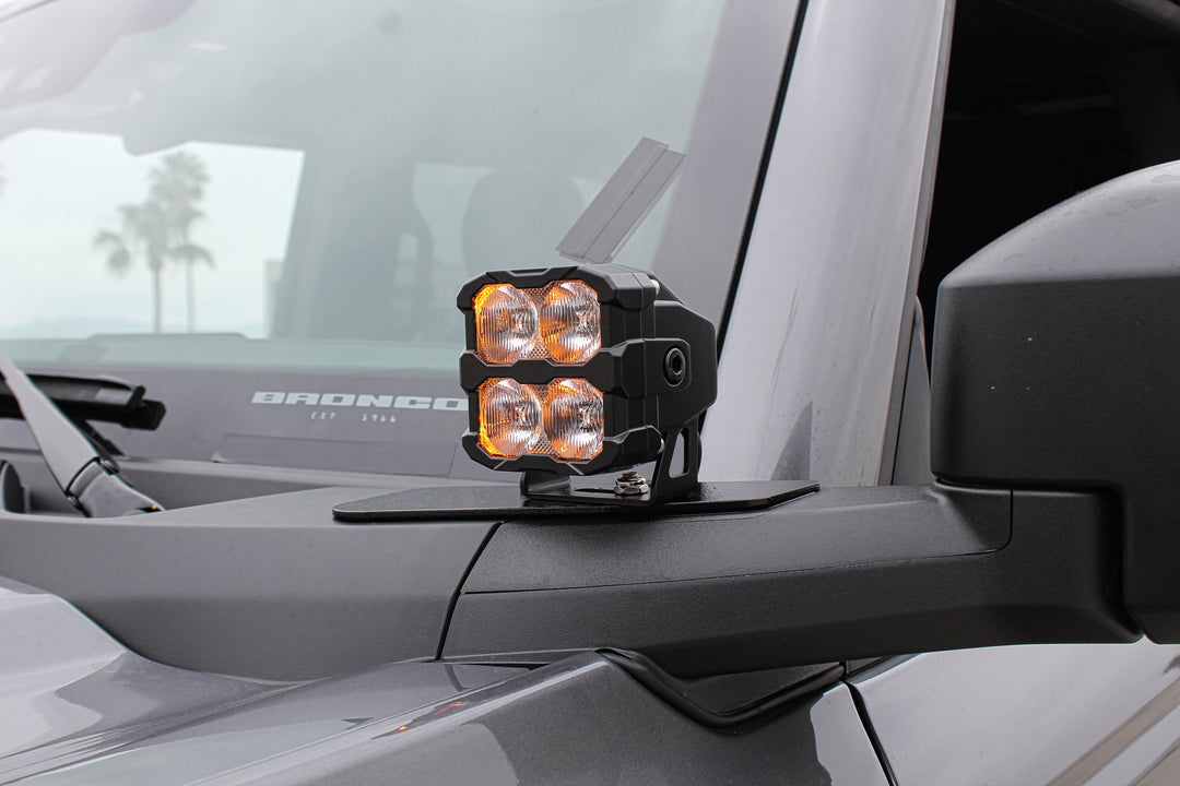 2022+ Ford Bronco Raptor Hood Mount/Ditch Lights/Pillars - PRO