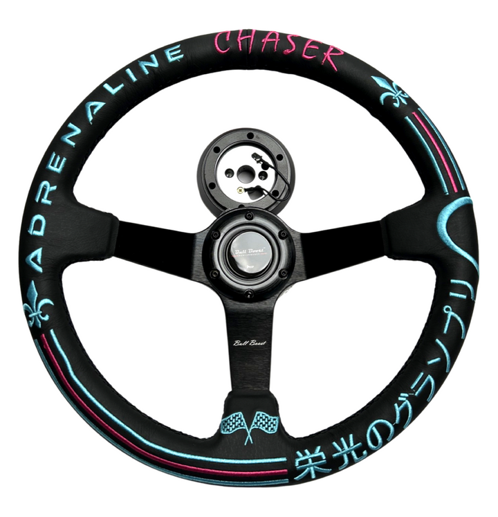 Leather 6 Bolt Steering Wheel Hub Adapter For Dodge GM Buick Chevy Vehicles