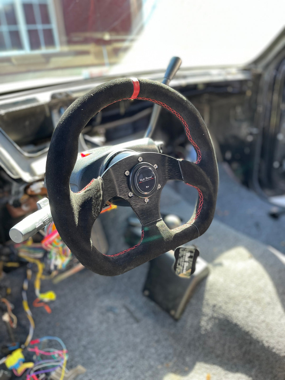 Universal Lightweight Flat Racing Billet 6-Bolt Steering Wheel