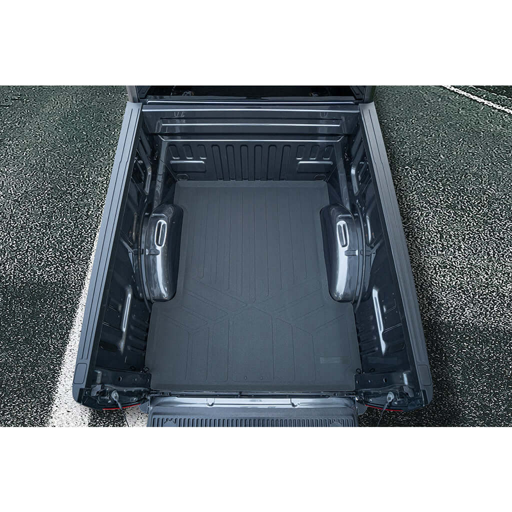 Tapetes SmartCoverage™ a medida para Ford F-150 2015-2025 con asientos individuales en la primera fila y almacenamiento debajo del asiento de la segunda fila OEM (piso de vinilo).