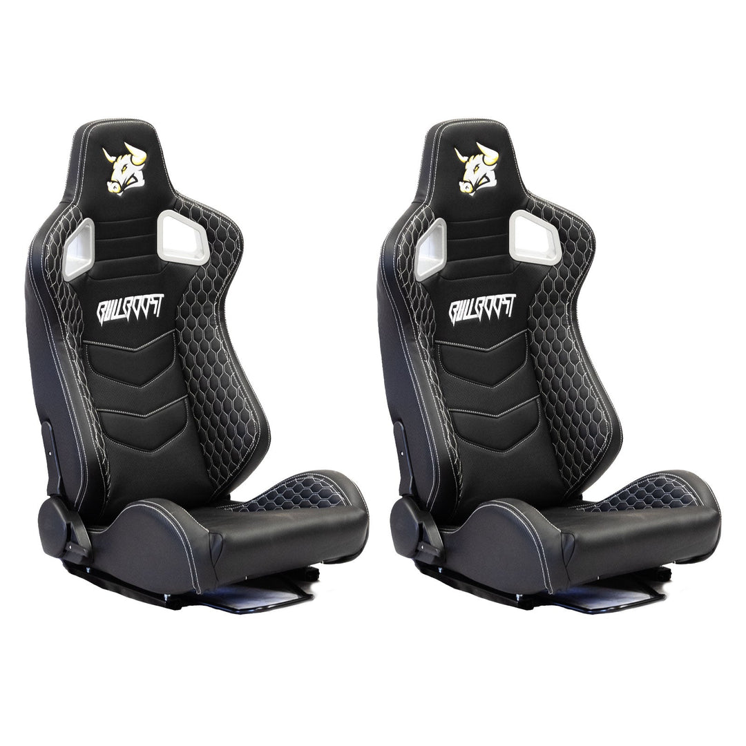 Bull Boost Adjustable Racing Lowered Ultra Max Bucket Seat w/ Seat Rails