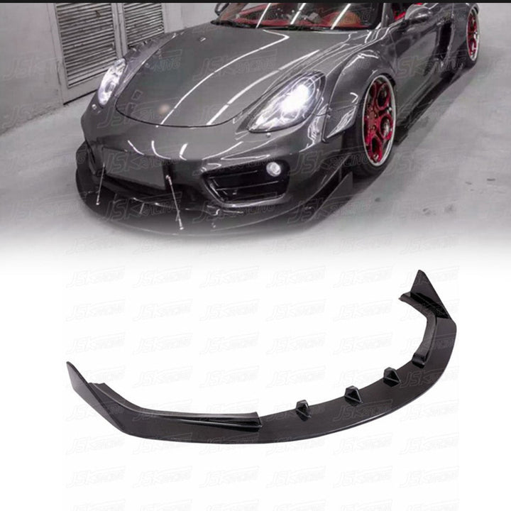 Carbon Fiber Front Lip Canards Spoiler for Porsche Cayman 981 13-15