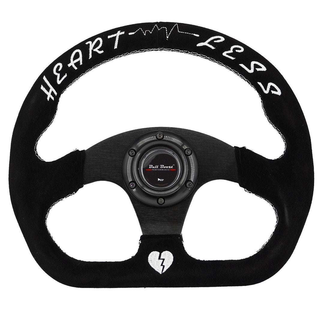 Flat Heart Steering Wheel + Short Hub Adapter Kit For Mazda Miata RX-7 RX-8 MX-3 MX-6