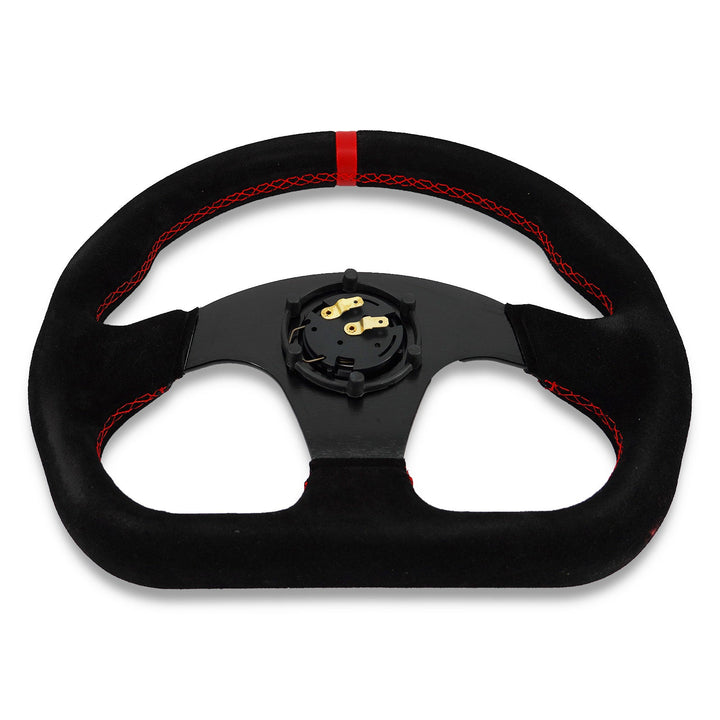 Universal Lightweight Flat Racing Billet 6-Bolt Steering Wheel