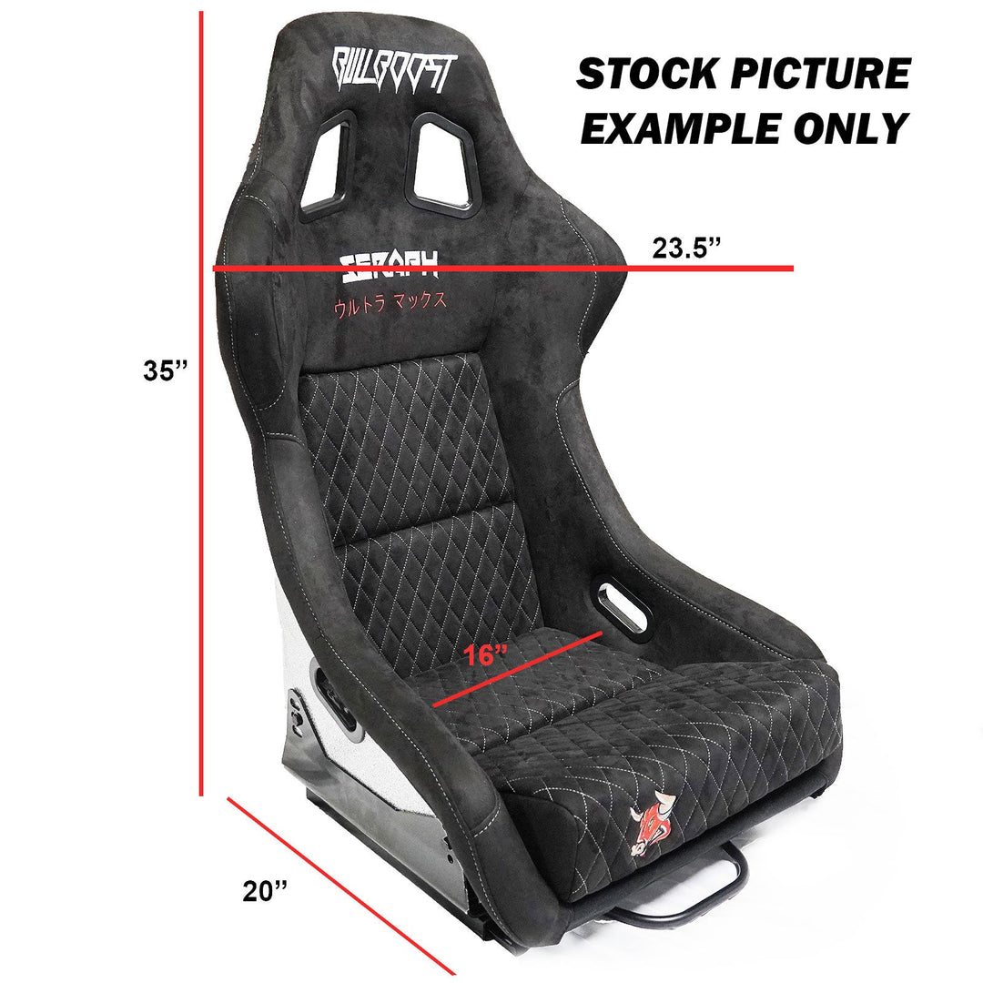 Purple Bull Boost Adjustable Racing Lowered Ultra Max Bucket Seat with Slider Rails